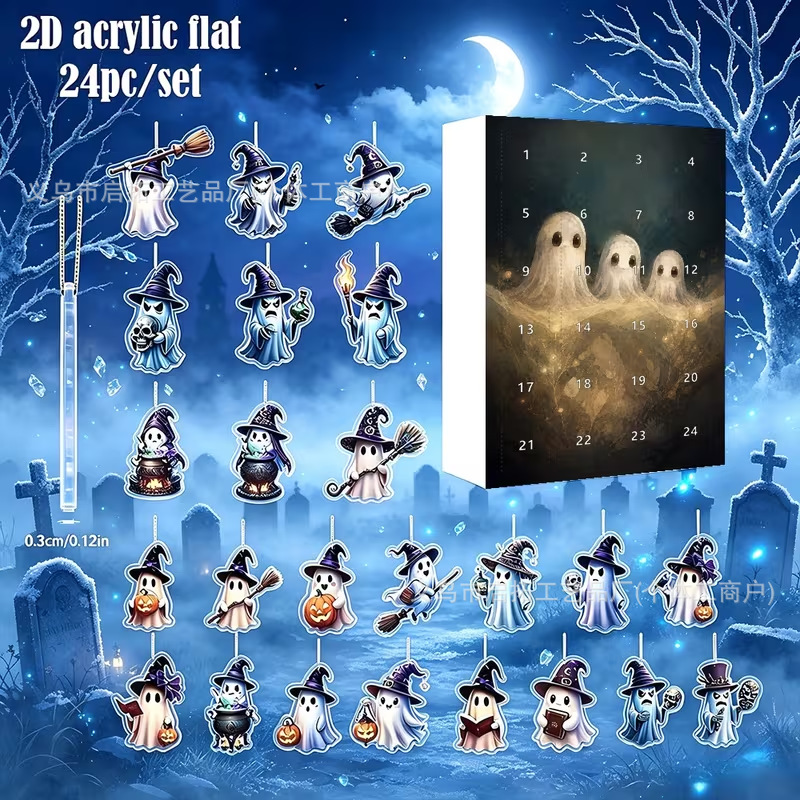 Calendario de Adviento Navideño de Cajas Sorpresa de Acrílico, Interactivo, para Navidad y Fiestas