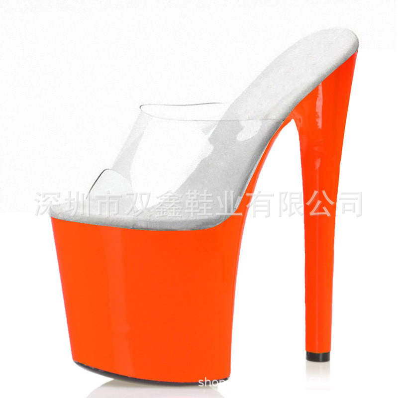 20CM naranja envuelto sandalias sexy verano de las mujeres sexy pole dance tacones altos discoteca odio tiangao modelo pasarela