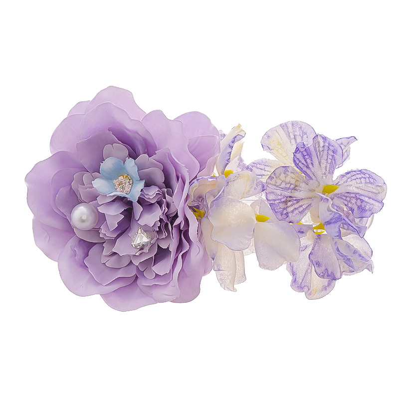 Super hada con incrustaciones de diamantes, flor perla, clip de boca de pato, ambiente fotográfico, horquilla, moda, todo fósforo, accesorios para el cabello, sentido de alta gama