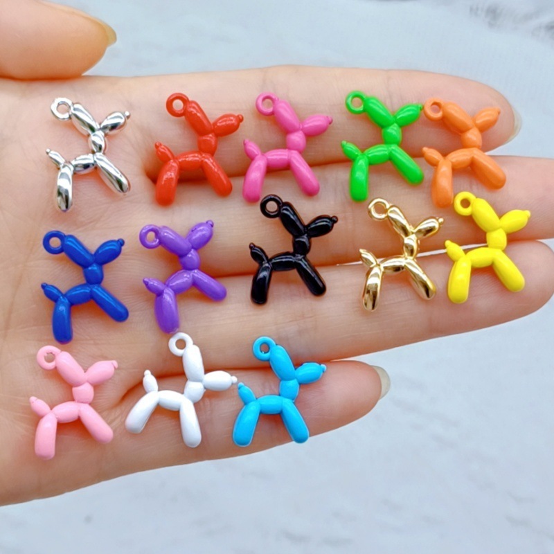 合金ペンダントペンダントペイントカラーバルーン犬愛 DIY アクセサリーブレスレットネックレスキーホルダージュエリーアクセサリー|undefined
