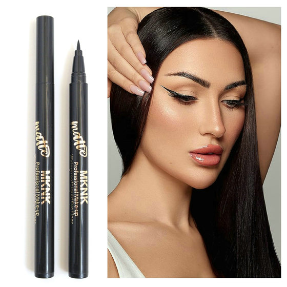 Cross-border Eyeliner Liquid Glue Pen Women's Long-lasting Waterproof Not Sizzy Novice Beginners Very Fine genuine goods Cool Black Gouline Pen