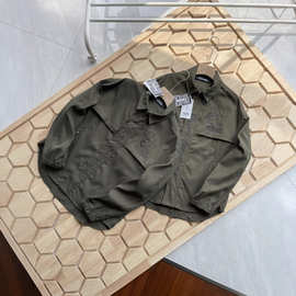 一件代发 2025春季新款潮牌福神军装风格多重刺绣衬衫式夹克外套