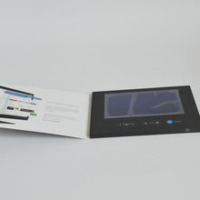 7寸节日LCD视频贺卡简约送礼视频播放制作电子礼品贺卡视频宣传册