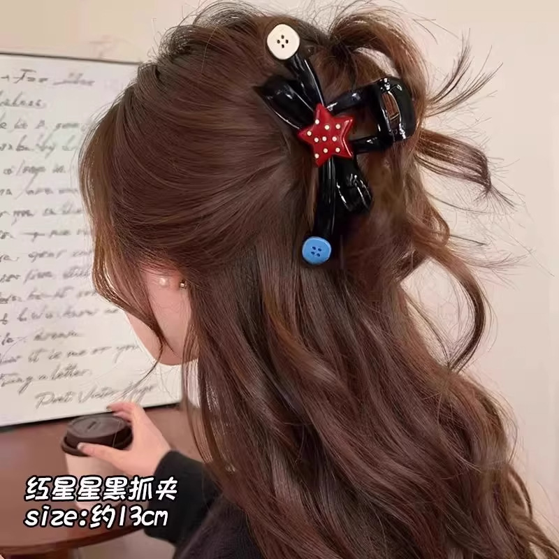 韩国夏季鲨鱼夹后脑勺设计感抓夹发饰高颜值发抓学院风轻奢发夹女|undefined