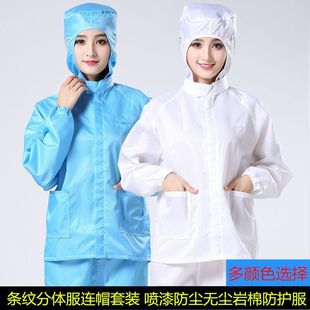 Anti-static Hooded Split Clothes Dust-proof Clean Clothes Dust-free Clothes Hooded Split Spray Paint Protective Work Clothes Electrostatic Clothes