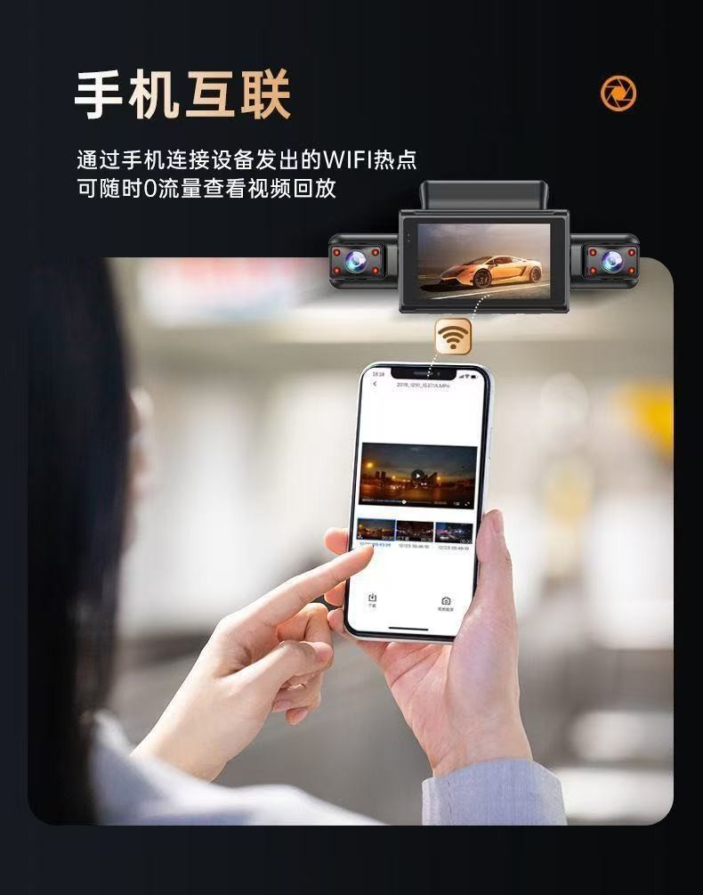 4K Ultra-Clear 4-Lens 360-Degree Dash Cam with Front, Rear, Left, and Right Recording, Parking Monitoring, 24-Hour Sentry Mode 2026