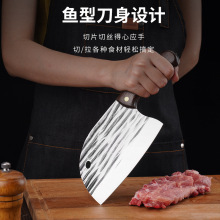 批发大马士革刀切片厨师刀龙泉不锈钢菜刀阳江跑江湖地摊锻打菜刀