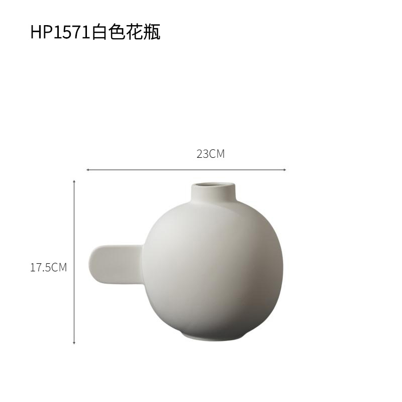Blanco creativo ins estilo florero de cerámica moderna sala estar arreglo floral arte abstracto artesanía decoración decoraciones suaves