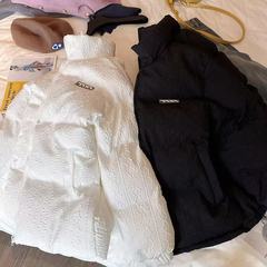 女装新款纯色棉服ins小众潮牌宽松加厚立领面包服冬季棉袄男