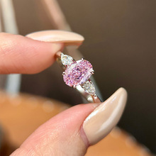 ¡¡���錚�¿�S925���y�E�A7*10mm�����ʯ��ָ��������С�t��Ů