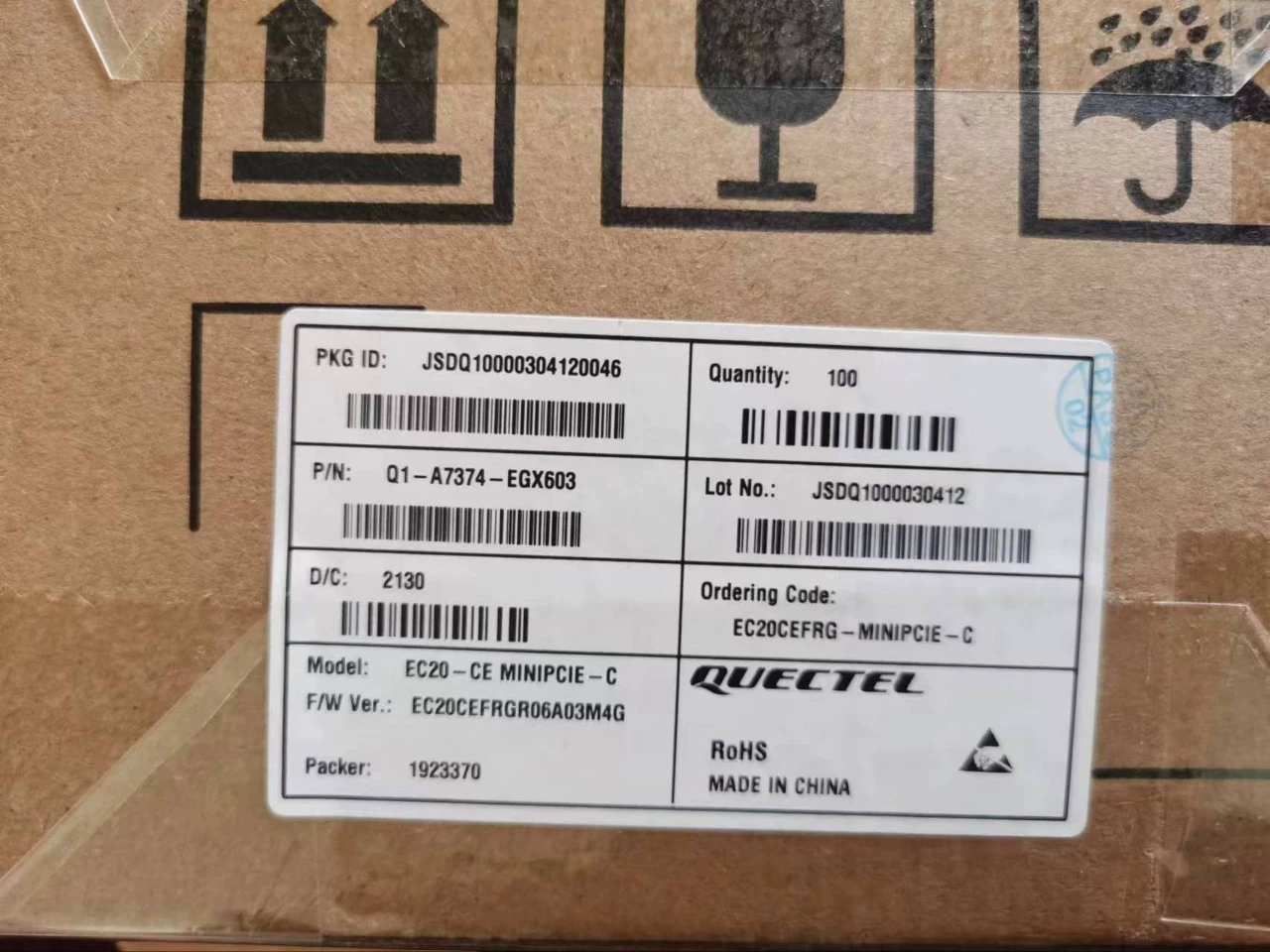 Модуль дальнего перемещения 4G коммуникационное устройство EC20 позиционирование GPRS интерфейс PCIE IoT Bluetooth TLE передачи данных