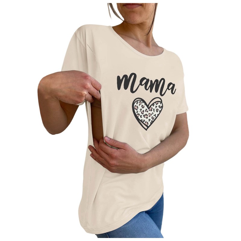 アマゾン欧米の対外貿易tシャツ女性半袖妊婦シャツ授乳服スポット卸売り|undefined