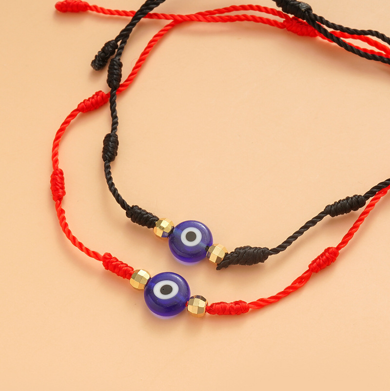 Simple Style Devil's Eye Plastic Resin Rope Braid Unisex Bracelets display picture 1