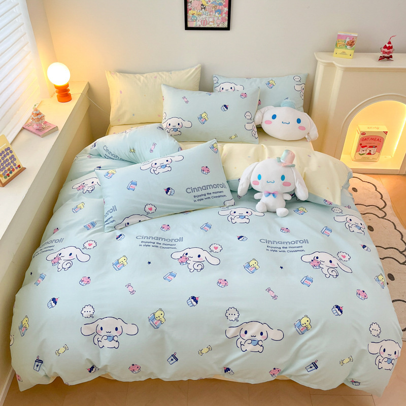 ハローキティ コットンプリント 4点セット 正規品 サンリオ かわいい漫画 コットンベッド 3点セット 南通|undefined