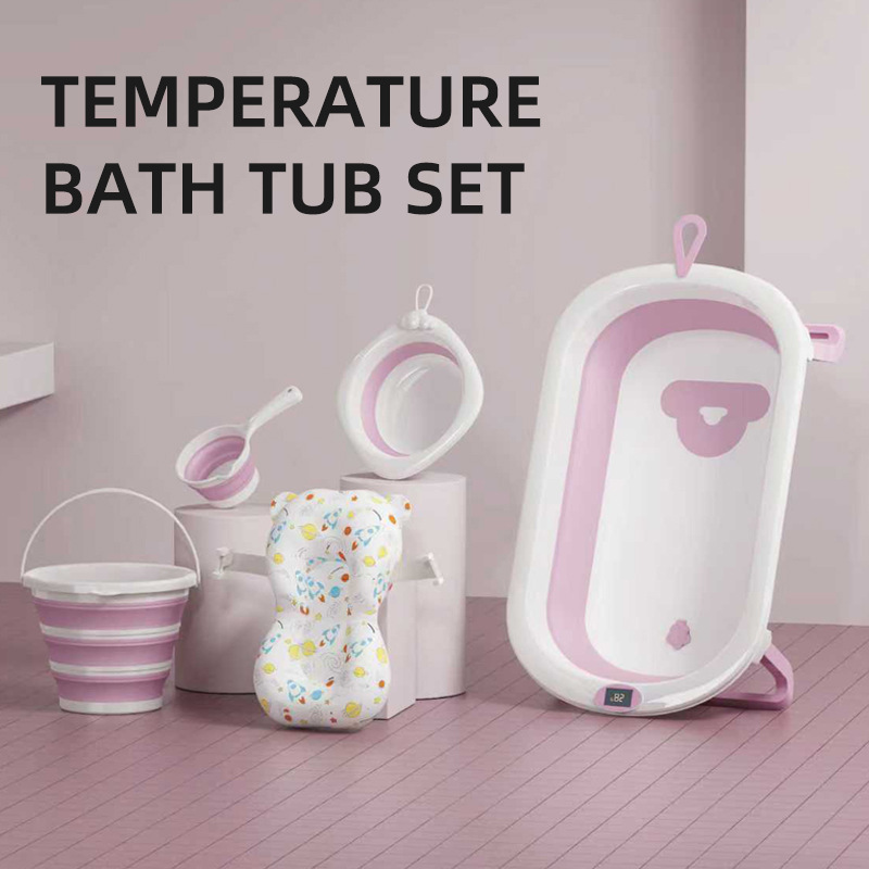 bañera set de bañera plástico plegable gran hogar artículos neonatales set de bañera plegable bebé