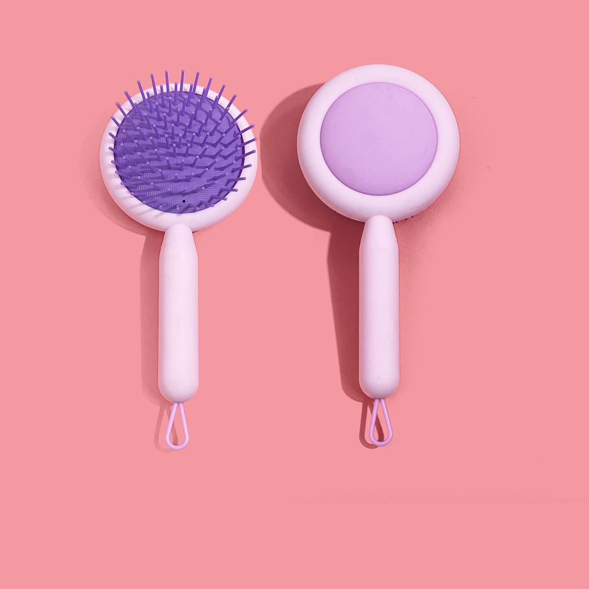 Nuevo color caramelo redondo masaje cuero cabelludo Shunfa peluquería damas hogar cojín de aire peine regalo