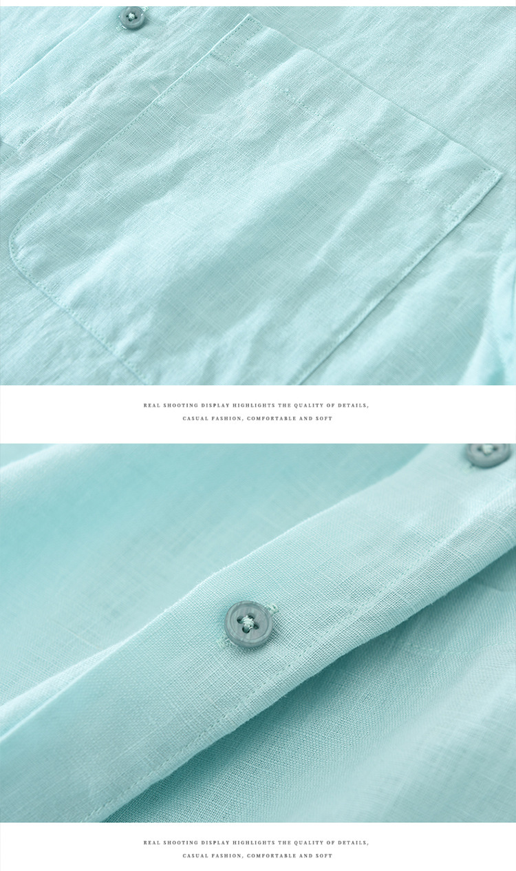 2026 Japanese-style Linen Fresh Short-sleeve Shirt For Men, Versatile, Artistic, Casual, Loose, Breathable, Wholesale_viptrois.com