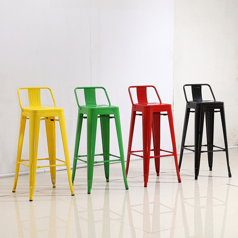 Industrial style bar stool modern simple restaurant bar metal chair iron art bar stool bar chair