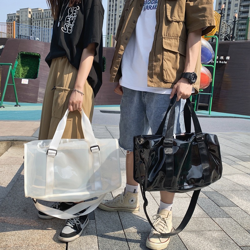 Αποσκευές παραλίας PVC διαφανές αθλητικό γυμναστήριο, μοντέρνα και δροσερή τσάντα ταξιδιού μικρών αποστάσεων, τσάντα μεγάλης χωρητικότητας_voghion.com