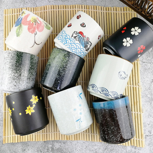 外贸工厂订 制围炉煮茶陶瓷茶杯茶碗喝茶杯子餐厅茶水杯主人杯