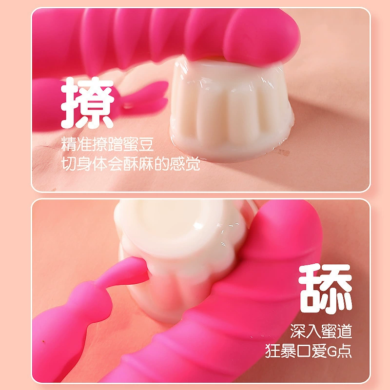 Вибратор-язык Wanle Red Rose Tongue Rabbit, женский язычковый стимулятор для мастурбации, взрослые интимные товары