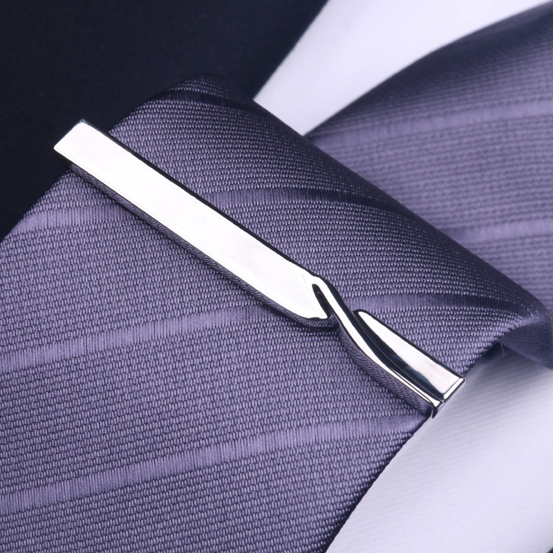 Men's Clip Simple Tie Pin Business Wedding_voghion.com