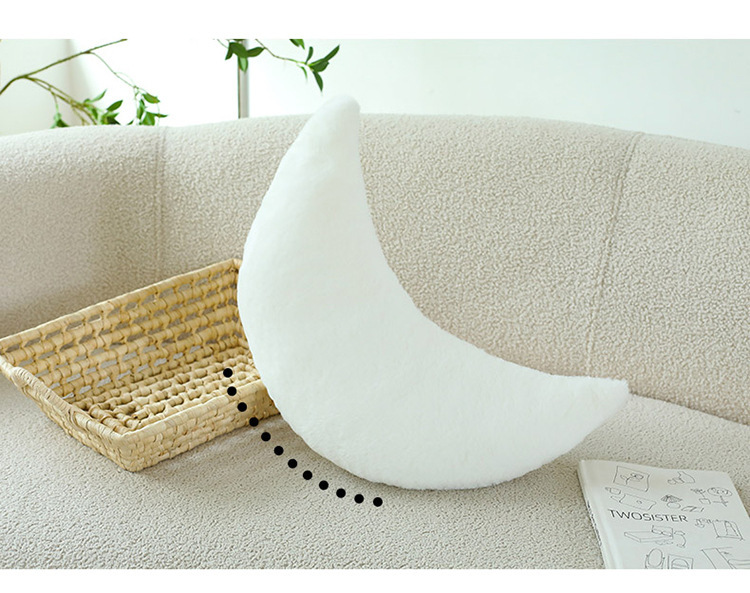 Ins-Style Nordic Home Cloud Pillow, Girly Gift, Star and Moon Bay Window Doll Cushion, Nap Pillow