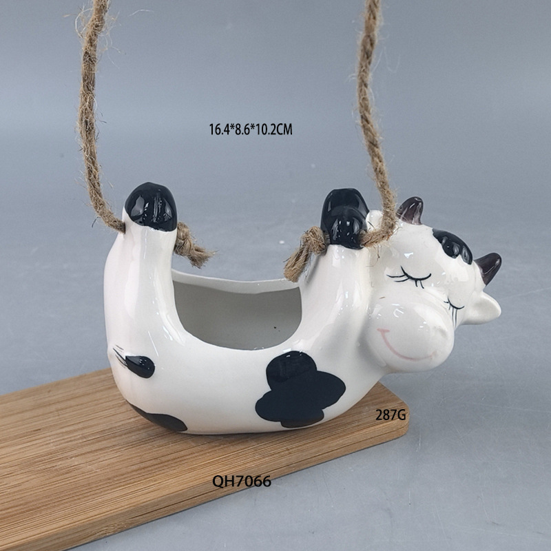 Jardinería transfronteriza, animales amazónicos, suculentas, macetas de cerámica, dibujos animados, lindos adornos de personalidad, se pueden colgar