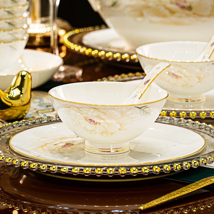 Set, ceramic tableware, light luxury style, high-quality style