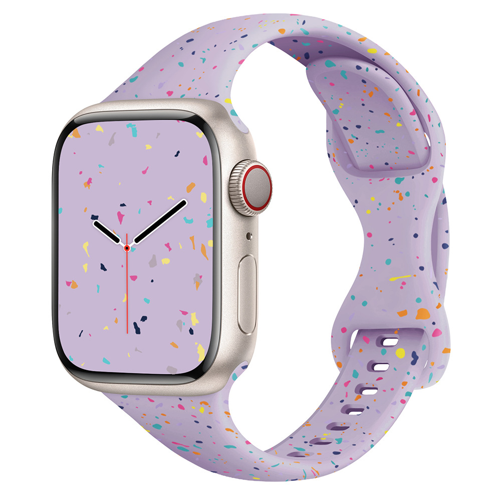 Aplicable a Apple Watch correa iwatch9 cintura pequeña mariposa botón de color chip nuevo tipo de mujer s8765 correa creativa