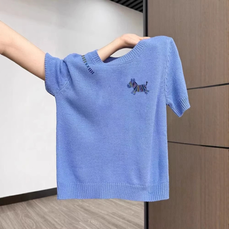 Brother's Exclusive Store Quality Summer New Versatile Blue Stylish Youthful Fashion Polo Collar Short-Sleeve T-Shirt for Women Brother's Exclusive Store Quality Summer New Versatile Blue Stylish Youthful Fashion Polo Collar Short-Sleeve T-Shirt for Women