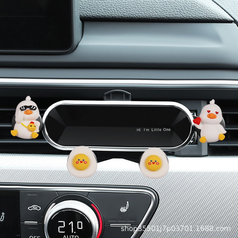Coche soporte de teléfono móvil coche de navegación 2023 nuevo lindo conejo coche salida de aire coche soporte fijo marco