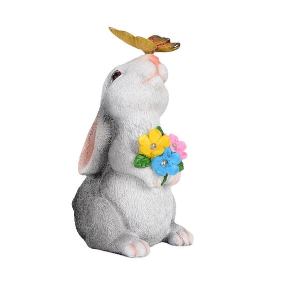 Outdoor solar luminous cat rabbit modeling lamp creative resin ornaments courtyard landscape garden decorative lamp