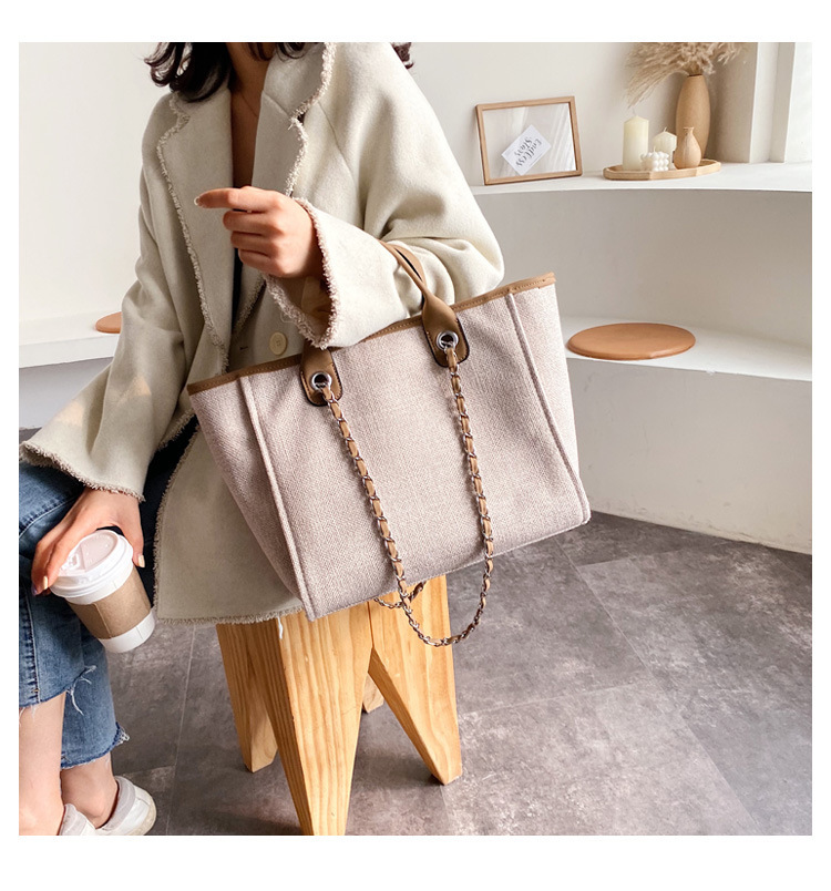 بسيطة Xiaoxiangfeng قماش حقيبة نسائية 2021 حقيبة يد جديدة حقيبة عصرية حقيبة سلسلة حقيبة الكتف display picture 16