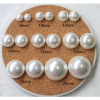 Earrings from pearl, hair accessory, phone case, pearl silver, wholesale