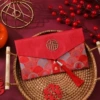 Horizontal version of apricot leaves, wealth and peace