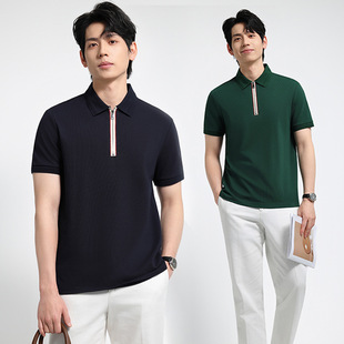 New Zipper Polo Shirt Custom Work Clothes Group Clothes Cultural Shirt Corporate Work Clothes Summer Casual Short Sleeve T-Shirt
