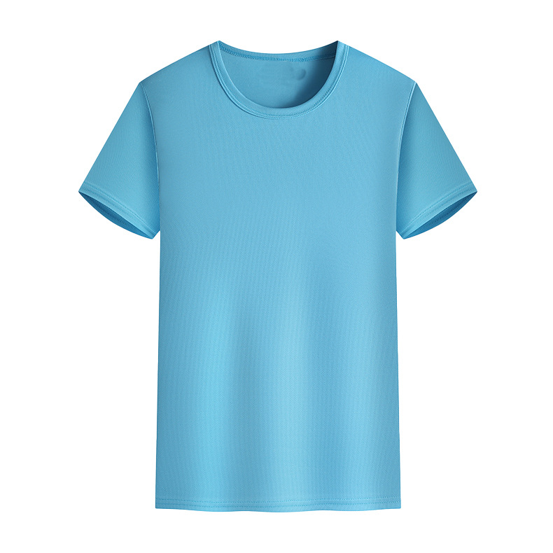 Uniforme de clase de deportes de cuello redondo Uniforme de equipo Uniforme de grupo Camisa publicitaria Camisa electoral Camiseta de manga corta de secado rápido Ropa de trabajo personalizada