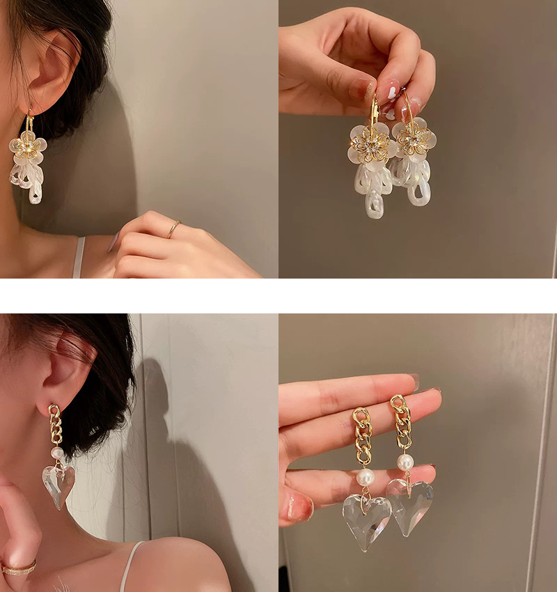 Alloy Material Bow Knot Pattern Sweet Bow Knot Alloy Artificial Pearls Women's Earrings 1 Pair