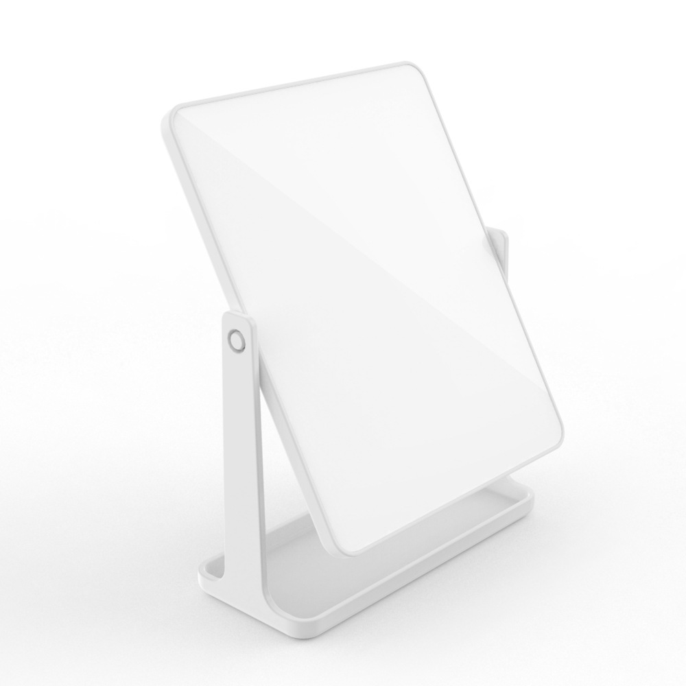 Espejo de maquillaje de escritorio espejo de vestidor dormitorio en casa Nordic giratorio simple cuadrado espejo de una cara