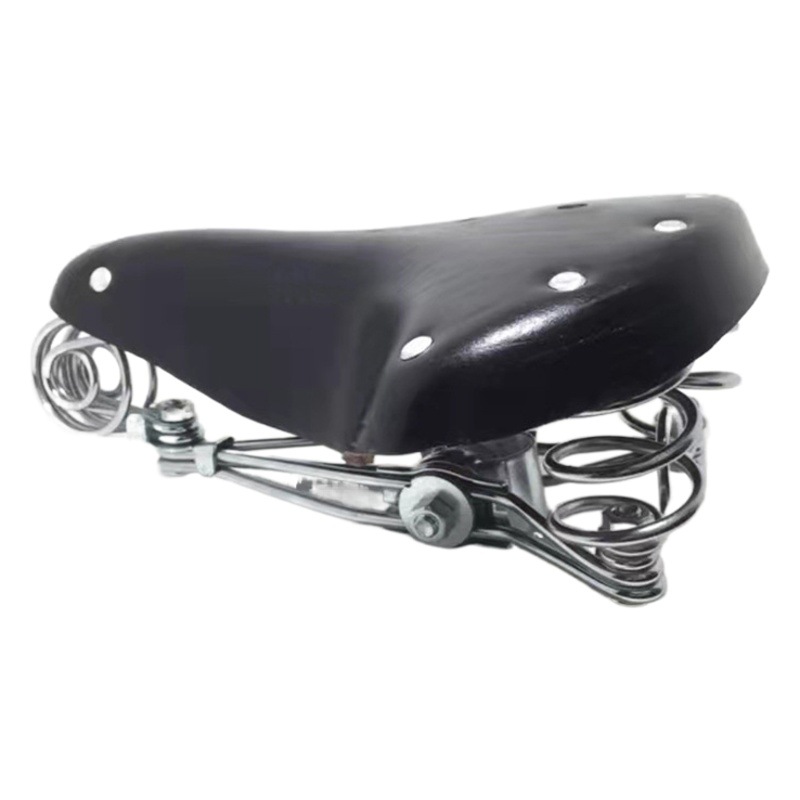 Retro cojín de piel de vaca asiento de bicicleta al aire libre camino de la bicicleta cojín del asiento de la bicicleta silla de montar accesorios para bicicletas