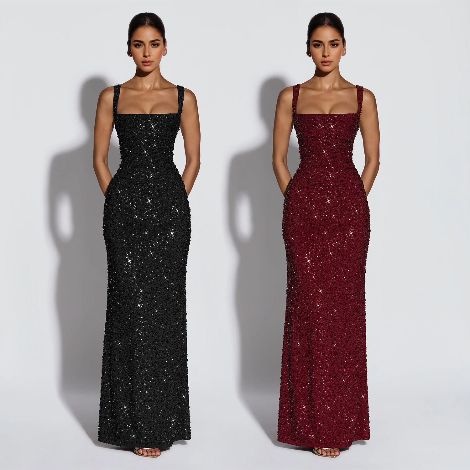 C7633 Aliexpress transfronterizo Amazon Europa y América moda de mujer sexy cintura cintura correa vestido de cadera image 1