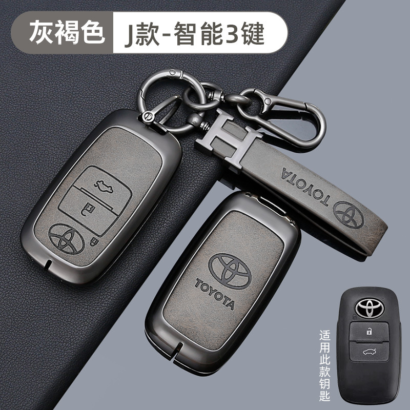 토요타 J 모델 3버튼 회갈색 + H 가죽 스트랩 + 말굽 버클