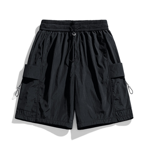 Men's Summer Thin Loose Casual Sport Work Shorts Breathable Youth Outerwear Five-Pocket Shorts