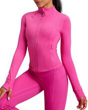 M 97199 Zipper Long Sleeve Running Yoga Top �����٤����