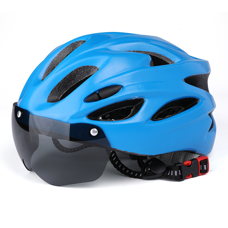 Casco de ciclismo integrado formado para hombre y mujer casco de bicicleta de carretera de montaña equipo de ciclismo tipo magnetismo espejo de viento casco
