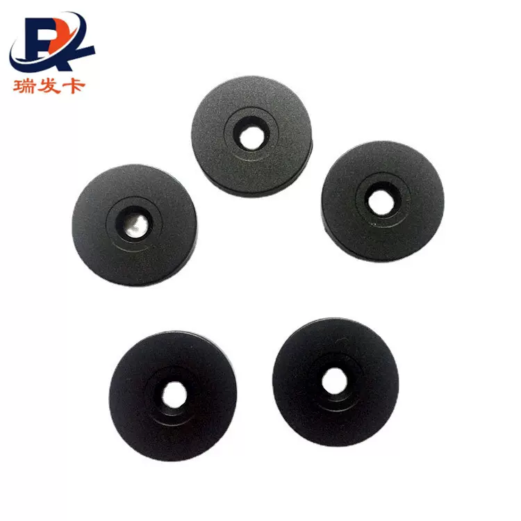 IC巡更标签ID巡更点 带孔RFID圆币卡 ABS洗衣标签  Tag工业巡逻卡