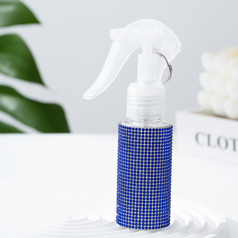 ダイヤモンドがちりばめられた新しいフルダイヤモンドスプレーボトルガーデニング花の水やりプラスチックボトルPETファインミストヘアボトルプレスボトル旅行ポータブル|undefined