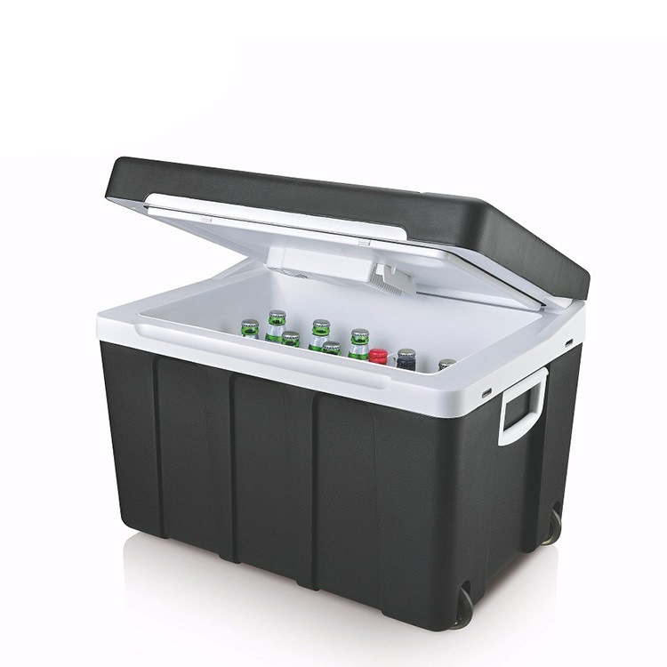 Nuevo 50l mini refrigerador hogar coche de doble uso de gran capacidad al aire libre camping portátil coche refrigerador refrigerado aislamiento