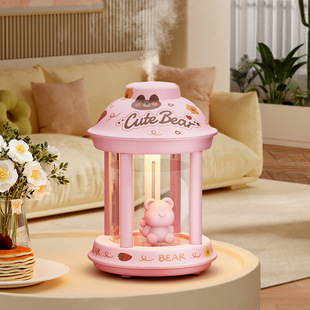 New Creative Gift Atmosphere Lamp Home Bedroom Large Capacity Warm Light Night Talk Sprayer Humidifier Wholesale